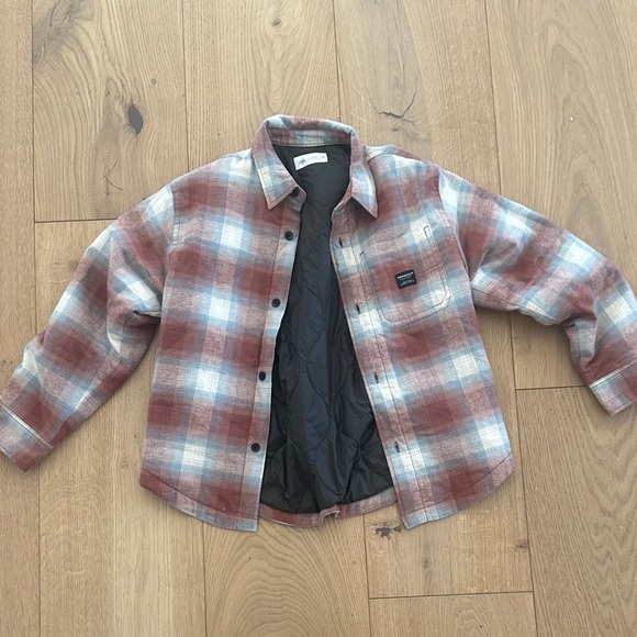 Zara Quilted checked overshirt Red and Gray Plaid Shirt 9/10Y - Picture 5 of 9